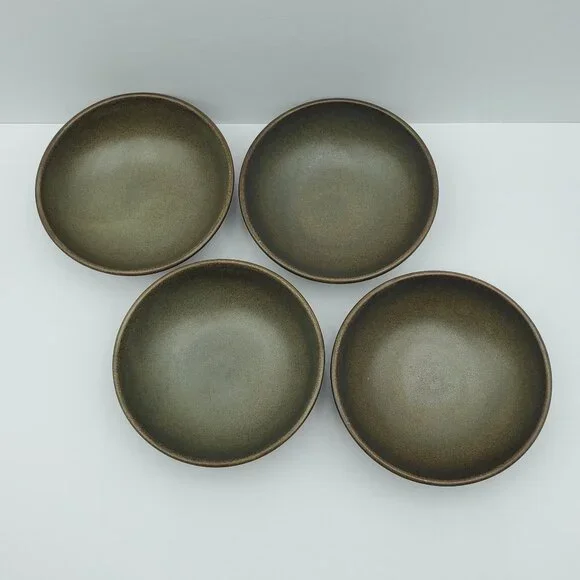 Denby Langley Sherwood Fruit Dessert Sauce Bowls Olive Khaki Green Soup Bowls